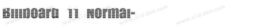Billboard 11 Normal字体转换